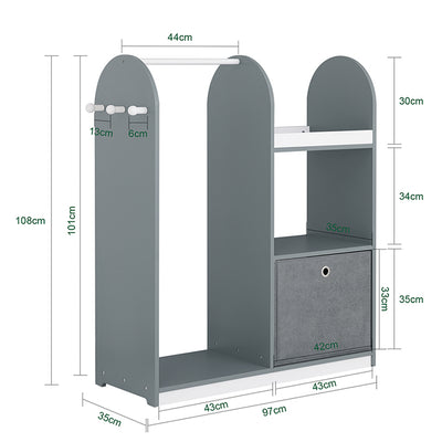 SoBuy | Kindergarderobe | Kleiderschrank Kinder | Kinderzimmer | KMB40-HG