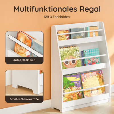 SoBuy | Kinderregal | Wandregal | Aufbewahrungsregal für Kinder | KMB45-W