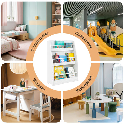 SoBuy | Kinderregal | Wandregal | Aufbewahrungsregal für Kinder | KMB45-W