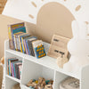 SoBuy | Kinderbücherregal | Spielzeugtruhe | Aufbewahrungsregal für Kinder | Weiß | KMB55-W