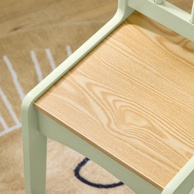 Vorverkauf | SoBuy | Kindertisch mit 1 Stuhl | Kindersitzgruppe | mit 1 Papierrollenhalter | Maltisch für Kinder | Grün | KMB60-GR