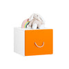 SoBuy | Spielzeugtruhe | Spielzeugkiste mit Deckel | Aufbewahrungsbox für Kinder | Orange Weiß | KMB74-W