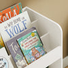 SoBuy | Kinderbücherregal mit 2 Stoffboxen | Spielzeugregal | Aufbewahrungsregal für Kinder | KMB79-W