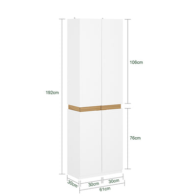 SoBuy | Kleiderschrank mit 2 Türen | Hochschrank | Aufbewahrungsschrank | Weiß | KSB01-W