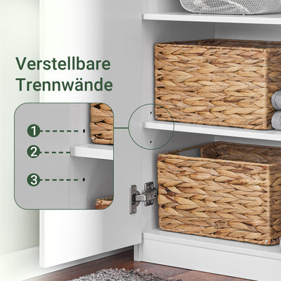 aufbewahrung schrank schlafzimmer SoBuy Kleiderschrank mit 2 Türen Hochschrank Küchenschrank Aufbewahrungsschrank mit 5 Fächern Mehrzweckschrank für Flur, Schlafzimmer, Abstellraum