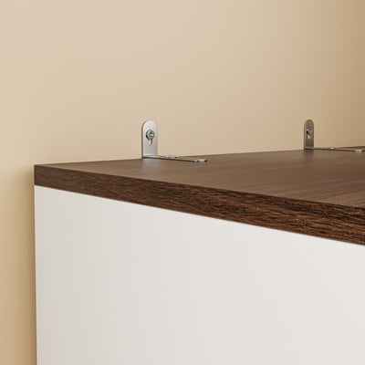 SoBuy | Kleiderständer | Kleiderschrank Weiß Schmal (70cm) Drehtürenschrank mit 3 | White | KSB04-W