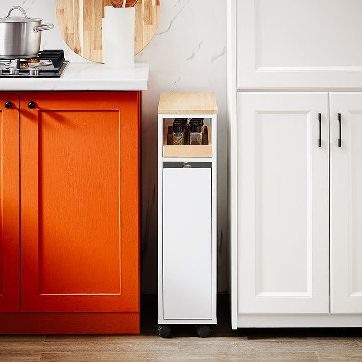 Vorverkauf | SoBuy | Nischenregal mit 3 Schubladen | schmales Küchenregal | Nischenwagen | NSR11-WN