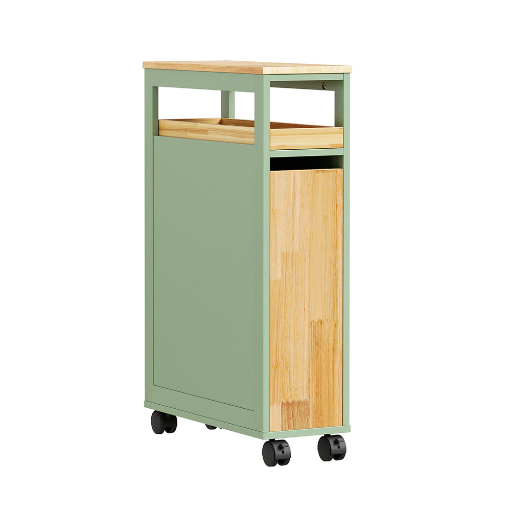 SoBuy | Nischenwagen Schmaler Rollwagen für Küche und Badezimmer Grün | NSR14-GR