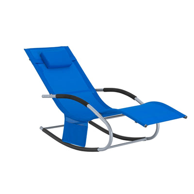 SoBuy Sonnenliege schaukel Liegestuhl für Gärten, Höfe 63x87x150cm Kleinblau OGS28-KB
