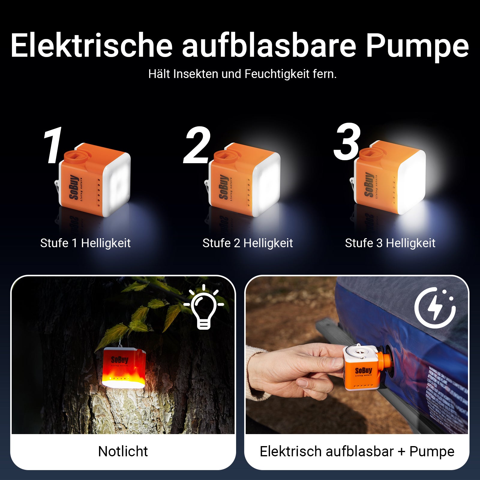 SoBuy | 7in1 Zelt Campingzelt | 1 Person | Outdoor | Feldbett | Hellgrau | 193x160x86cm | OGS32-HG