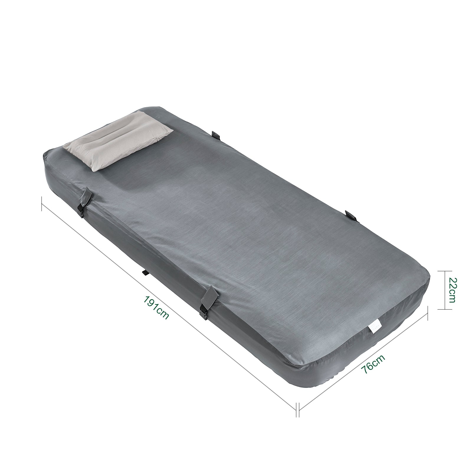 SoBuy | Feldbett 1 Person 191x22x76cm für Campingzelt Outdoor | Grau OGS32-II-HG-P01