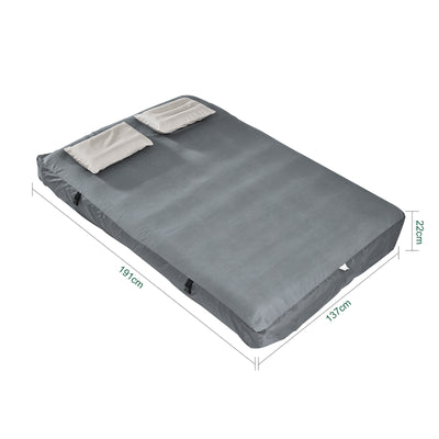 SoBuy | Feldbett 2 Person 191x22x137 cm für Campingzelt Outdoor | Grau OGS32-II-L-HG-P01