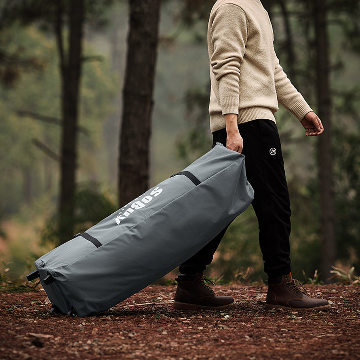 SoBuy | 7in1-Zelt Campingzelt | 2 Personen | Outdoor | Feldbett Hellgrau | 193x188x145cm | OGS32-L-HG