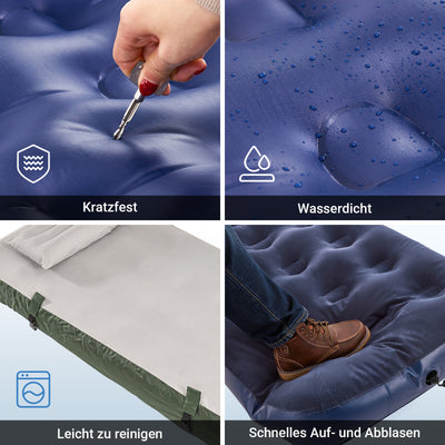 SoBuy | Feldbett 1 Person Grün 191x22x76cm für Campingzelt Outdoor | OGS32-II-GR-P01