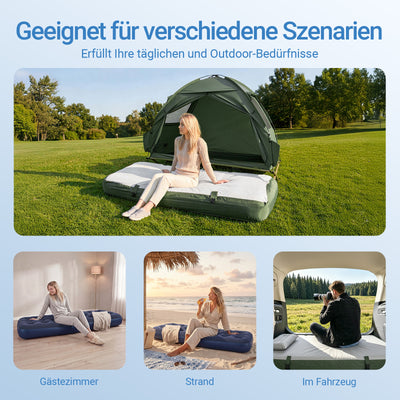 SoBuy | Feldbett 1 Person Grün 191x22x76cm für Campingzelt Outdoor | OGS32-II-GR-P01