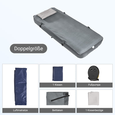 SoBuy | Feldbett 1 Person 191x22x76cm für Campingzelt Outdoor | Grau OGS32-II-HG-P01