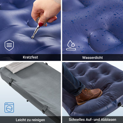 SoBuy | Feldbett 1 Person 191x22x76cm für Campingzelt Outdoor | Grau OGS32-II-HG-P01