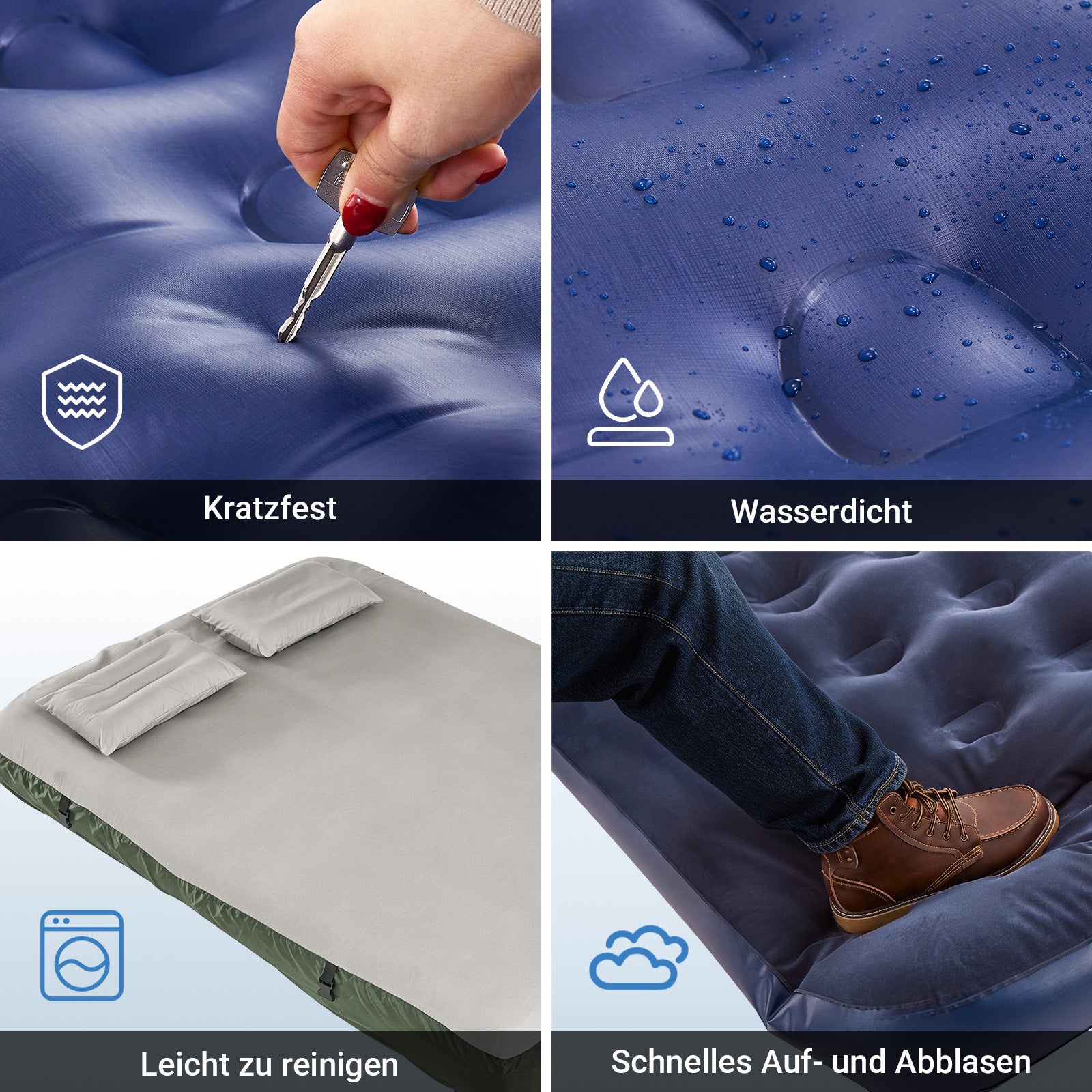 SoBuy | Feldbett 2 Person Grün 191x22x137 cm für Campingzelt Outdoor | OGS32-II-L-GR-P01