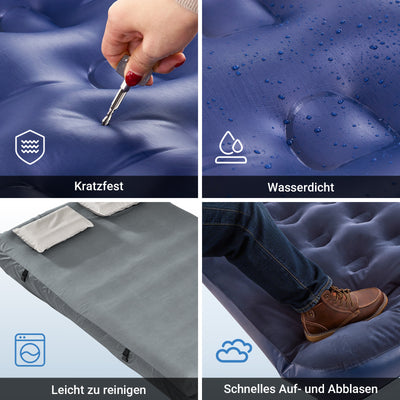 SoBuy | Feldbett 2 Person 191x22x137 cm für Campingzelt Outdoor | Grau OGS32-II-L-HG-P01