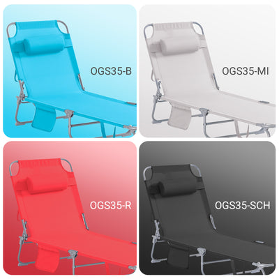 SoBuy | Gartenliege | Sonnenliege klappbar | Schwarz | OGS35-SCH