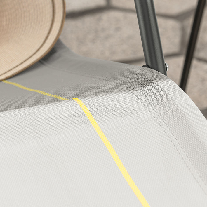 SoBuy | Schaukelliege | Sonnenliege mit Seitentasche | Gartenliege | Relaxstuhl | Schwungliege | Hellgrau | OGS47-HG