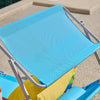 SoBuy | Sonnenliege mit Sonnendach | Gartenliege | Strandliege klappbar | Blau | OGS48-Bx2
