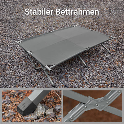 wxh zelt-feldbett SoBuy 4in1-Zelt Campingzelt Feldbett 2 Personen Outdoor Grau 194x157x1 – SoBuy.de