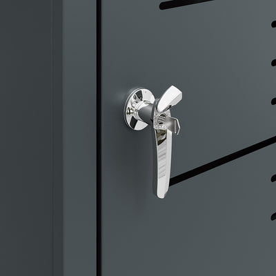 SoBuy | Mülltonnenboxen | Mülltonnenbox 240l 1er abschließbar | Dark Gray | 69×80×116 cm | OGS63-DG