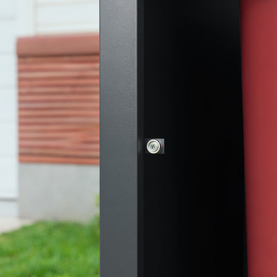 SoBuy | Mülltonnenboxen | Mülltonnenbox 240l 1er abschließbar | Dark Gray | 69×80×116 cm | OGS63-DG
