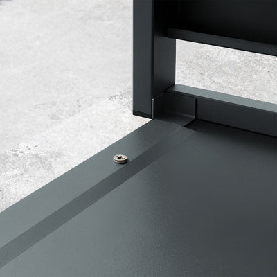 SoBuy | Mülltonnenboxen | Mülltonnenbox 240l 1er abschließbar | Dark Gray | 69×80×116 cm | OGS63-DG