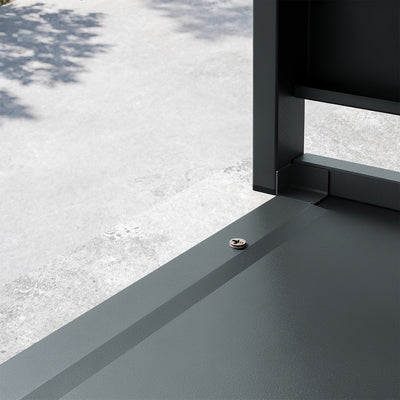 SoBuy | Mülltonnenboxen | Mülltonnenbox 2er 240l abschließbar | Dark Gray | 134×80×116 cm | OGS64-N
