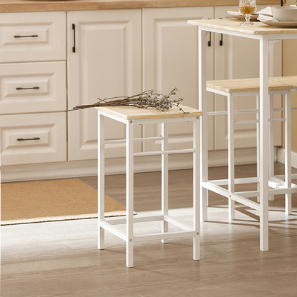 SoBuy | Bartisch Set | 5-teilig | Esstisch | Bistrotisch mit 4 Stühlen | Sitzgruppe | OGT11-WN