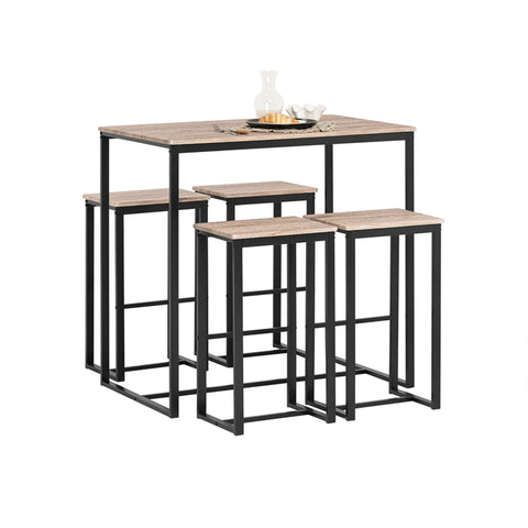 Sobuy | Bart stůl se 4 stoličkami | Bartisch set | Stojící stůl | 5 dílů | OGT15-N
