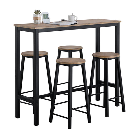 Sobuy | Bart stůl se 4 židlemi | Bartisch set | Stojící stůl | 5 dílů | OGT22-SCH