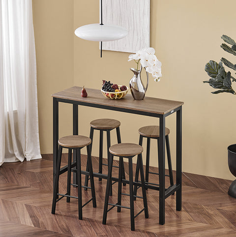 Sobuy | Bart stůl se 4 židlemi | Bartisch set | Stojící stůl | 5 dílů | OGT22-SCH