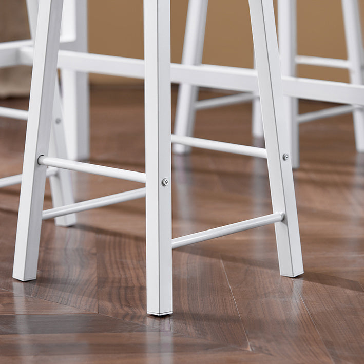 SoBuy | 5-teilig Bartisch mit 4 Stühlen | Esstisch set | Stehtisch | Weiß-Natur | OGT22-WN