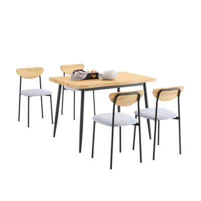 SoBuy | 5-teilig Esstisch mit 4 Stühlen | Bistrotisch | Sitzgruppe | Küchentisch | OGT52-N