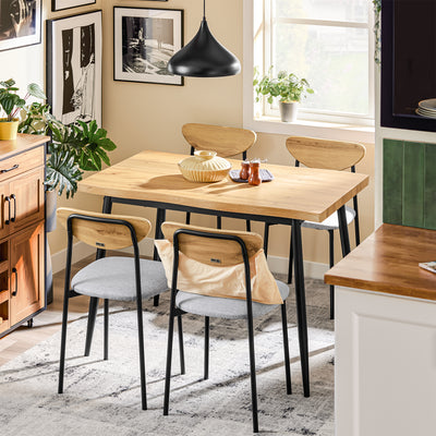 SoBuy | 5-teilig Esstisch mit 4 Stühlen | Bistrotisch | Sitzgruppe | Küchentisch | OGT52-N