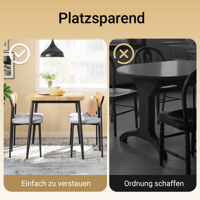 SoBuy | 5-teilig Esstisch mit 4 Stühlen | Bistrotisch | Sitzgruppe | Küchentisch | OGT52-N