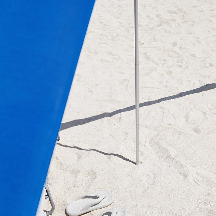 SoBuy | Lycra Strandzelt mit 2 Alu-Stangen | Sonnensegel | Strandmuschel | Dunkelblau | OZT01-DB