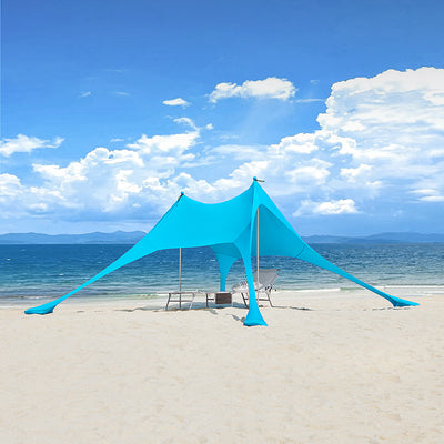strand zelt SoBuy | Lycra Strandzelt mit 2 Alu-Stangen | Sonnensegel