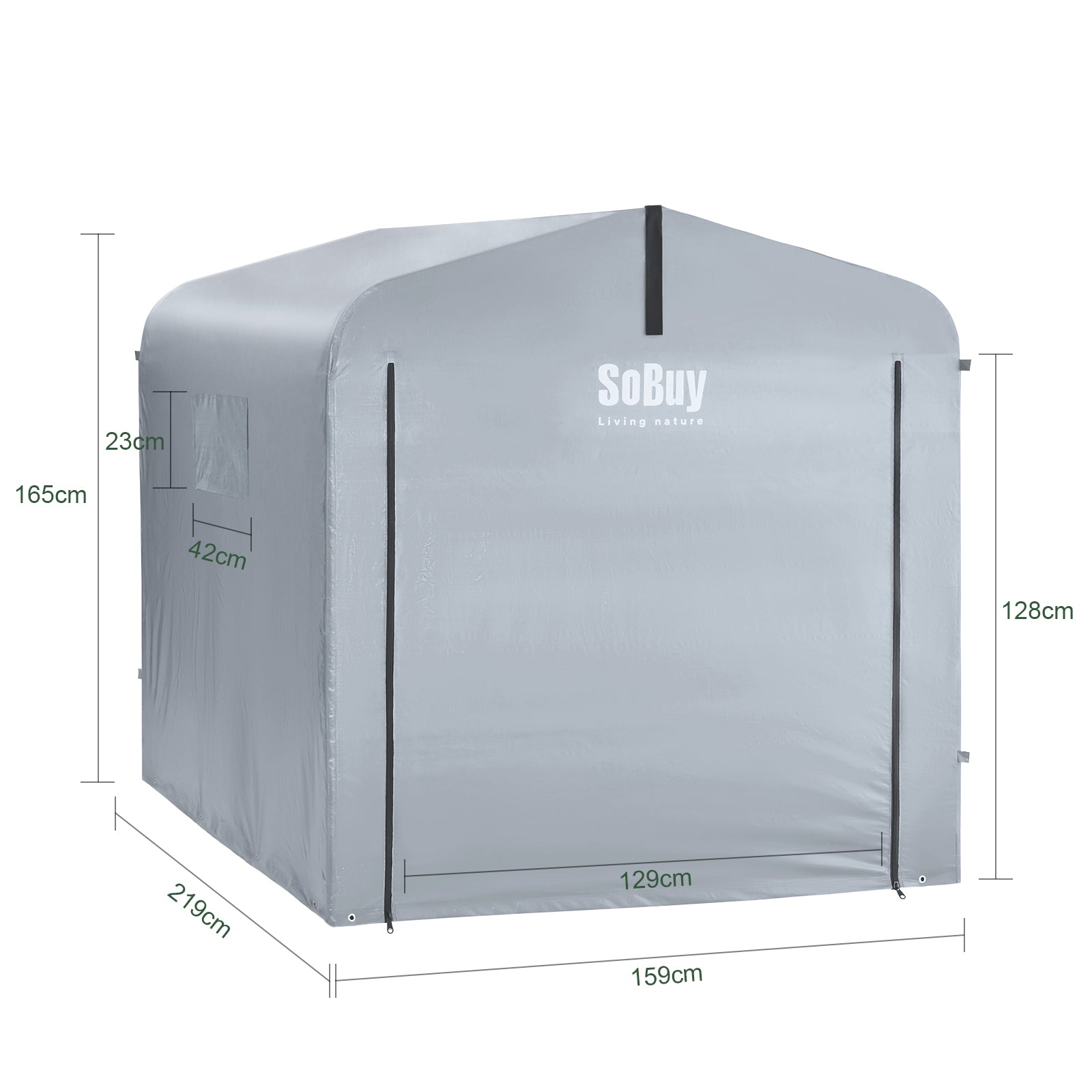 SoBuy | Robustes Ersatzdach | für SoBuy KLS11-L | 159x219x165cm | SDA12-SIL