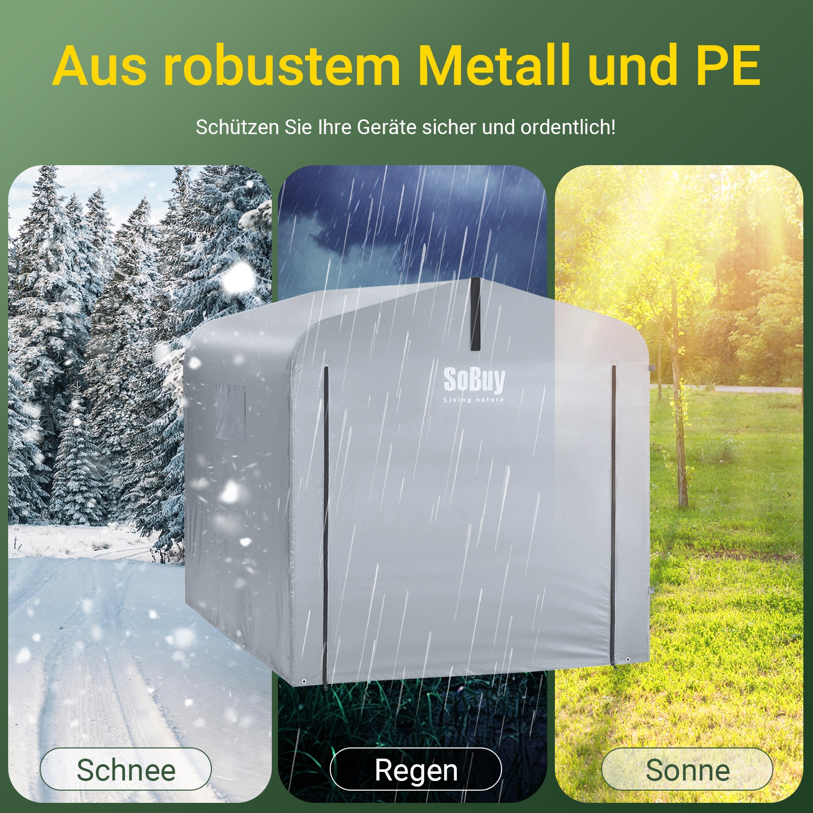 SoBuy | Robustes Ersatzdach | für SoBuy KLS11-L | 159x219x165cm | SDA12-SIL