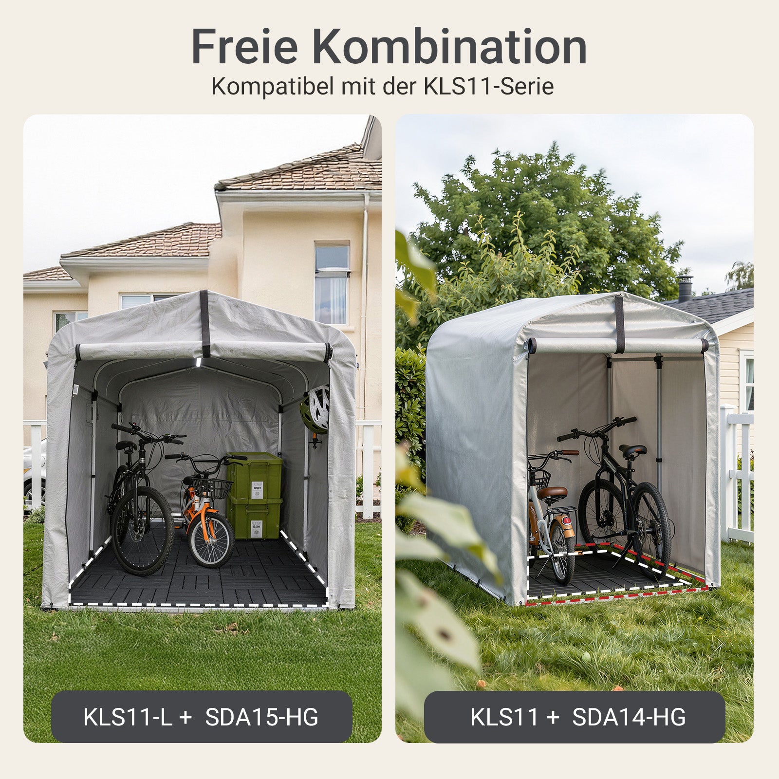 Vorverkauf | SoBuy | Balkonfliesen 35er Set aus WPC | Wetterfeste Klickfliesen für Balkon & Terrasse in Grau, 30,5 x 30,5 cm | SDA15-HG