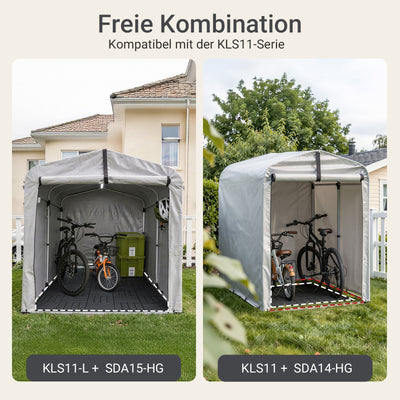 Vorverkauf | SoBuy | Balkonfliesen 35er Set aus WPC | Wetterfeste Klickfliesen für Balkon & Terrasse in Grau, 30,5 x 30,5 cm | SDA15-HG