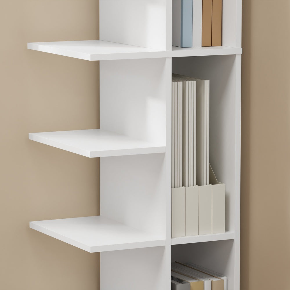 SoBuy | Regale & Bücherregale | Bücherregal Weiß Schmal | Weiß | 30×32.5×110.5 cm | STR14-W