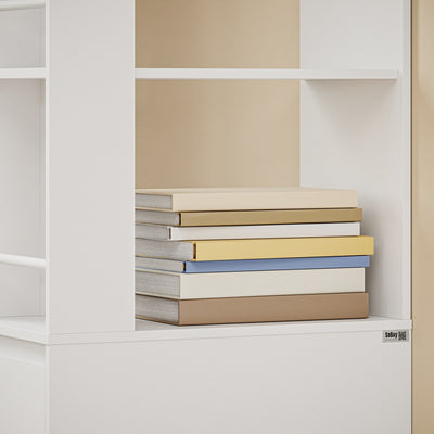 SoBuy Bücherregal Schmal für Nische & kleine Räume Weiß 28×50×170 cm STR15-W
