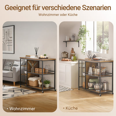 SoBuy | Servierwagen | Küchenschrank | Mehrzweckschrank | SVW18-II-F