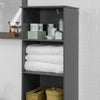 Sobuy | Koupelna vysoká skříňka Koupelnová skříňka | Koupelnové police tmavě šedá | BZR17 DG