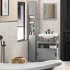 Sobuy | Koupelna vysoká skříňka Koupelnová skříňka | Koupelnové police světle šedá | BZR34-HG